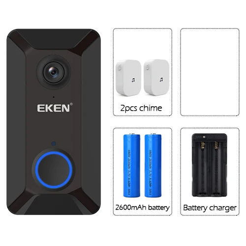 V6 Option5 720P умный дверной Звонок камера WiFi видео визуальный домофон с колокольчиком IP дверной звонок беспроводная домашняя камера безопасности от - Цвет: V6 Option5