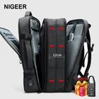 Многофункциональный дорожный ранец для деловых мужчин, вместительный рюкзак с USB-зарядкой и отделением для ноутбука 15,6 дюйма