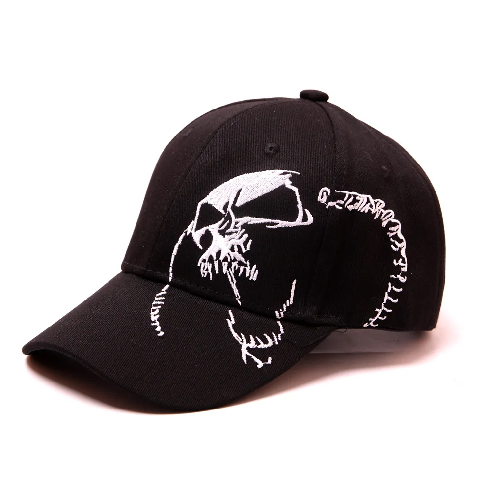 Высокое качество унисекс хлопок бейсбольная кепка череп вышивка Snapback модные спортивные шапки для мужчин и женщин Кепка