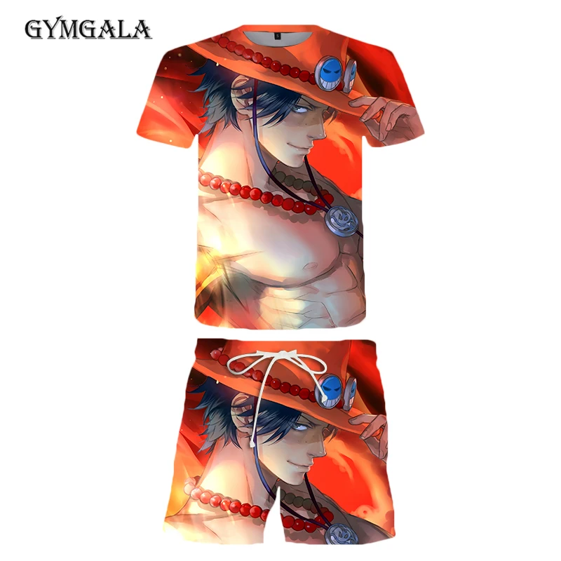 

2021 Fashion One Piece 3D T-Shirt Luffy Straw Hat Japanese Anime Funny T Shirts Men Women O-Neck Summer beach pants shorts suit