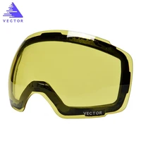 only lens for hxj20013 anti fog uv400 skiing goggles lens magnet adsorption weak light tint weather cloudy brightening