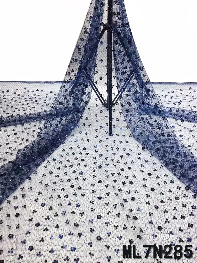 

BEAUTIFICAL tissu lace wihth sequins french summer dress net lace material 5 yards african fabric ML7N285
