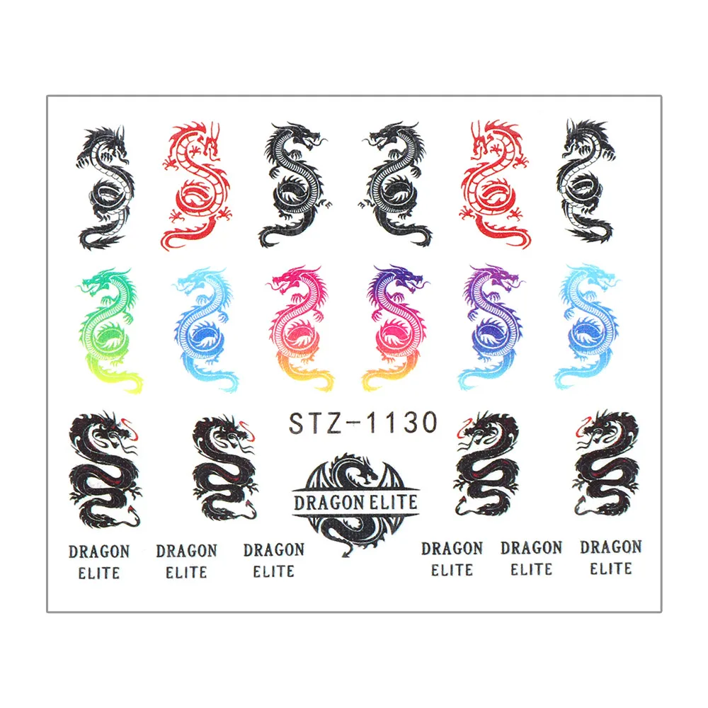 Наклейки для ногтей с изображением китайского дракона 1 шт. | Красота и здоровье