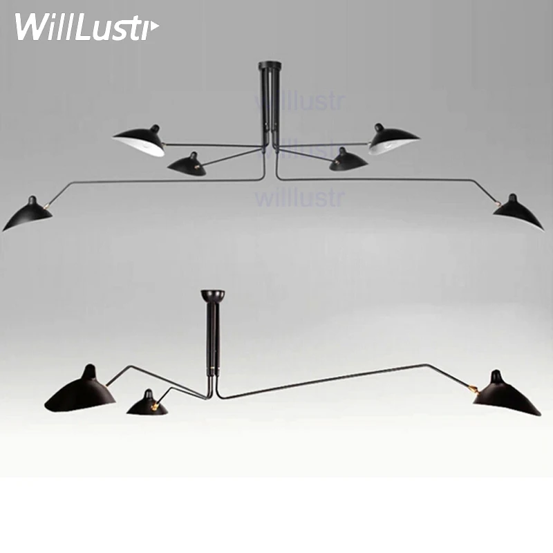 

Modern Pole Ceiling Lamp Rotating Swing Arms Hotel Office Living Bedroom Dining Room Mechanical Design 3 6 Duckbill Metal Light