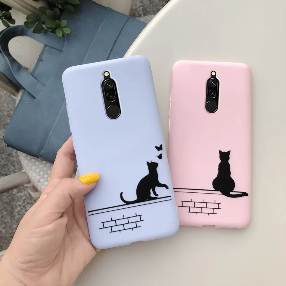 Чехол для Xiaomi Redmi 8 мягкий силиконовый чехол-накладка карамельного цвета с