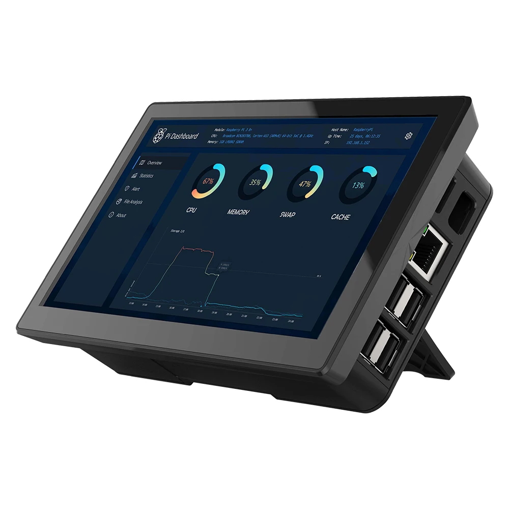 

7 inch touchscreen HDMI LCD monitor 1024x600 USB LCD Display with frame for Raspberry Pi 3 4 USB C IPS