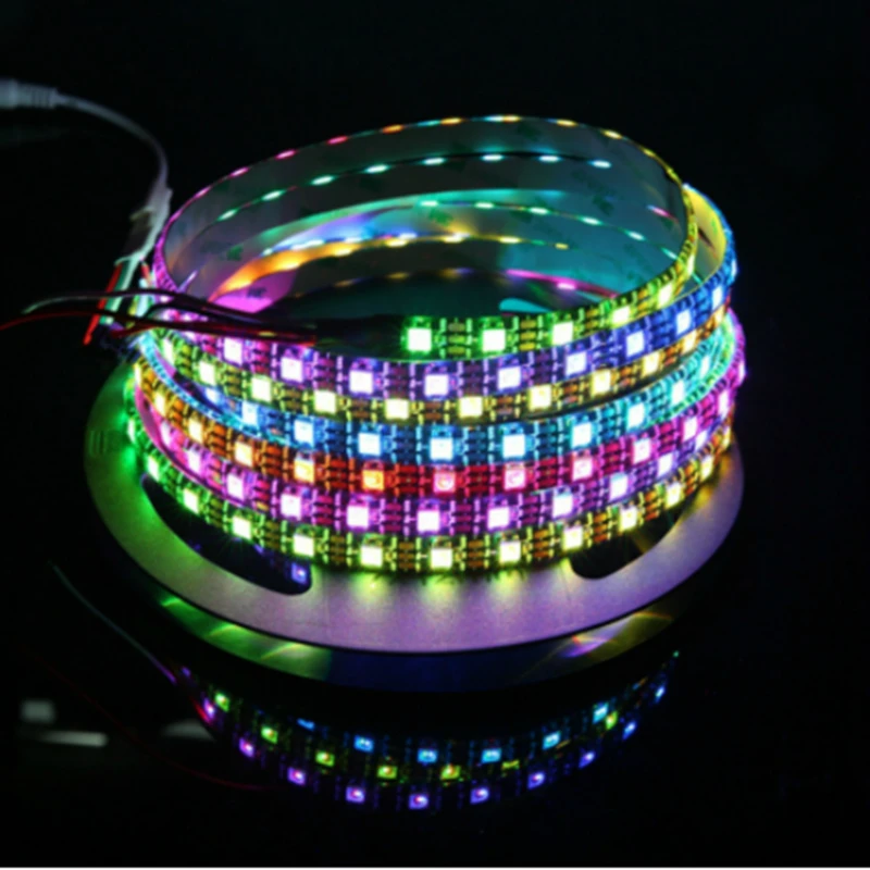 Светодиодная лента WS2812B IC умная Пиксельная RGB полоска 25 м 20 15 10 5 30 светодиодов/м