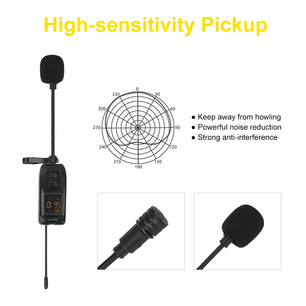 Петличный микрофон XTUGA с аудио монитором камера перезаряжаемым передатчиком