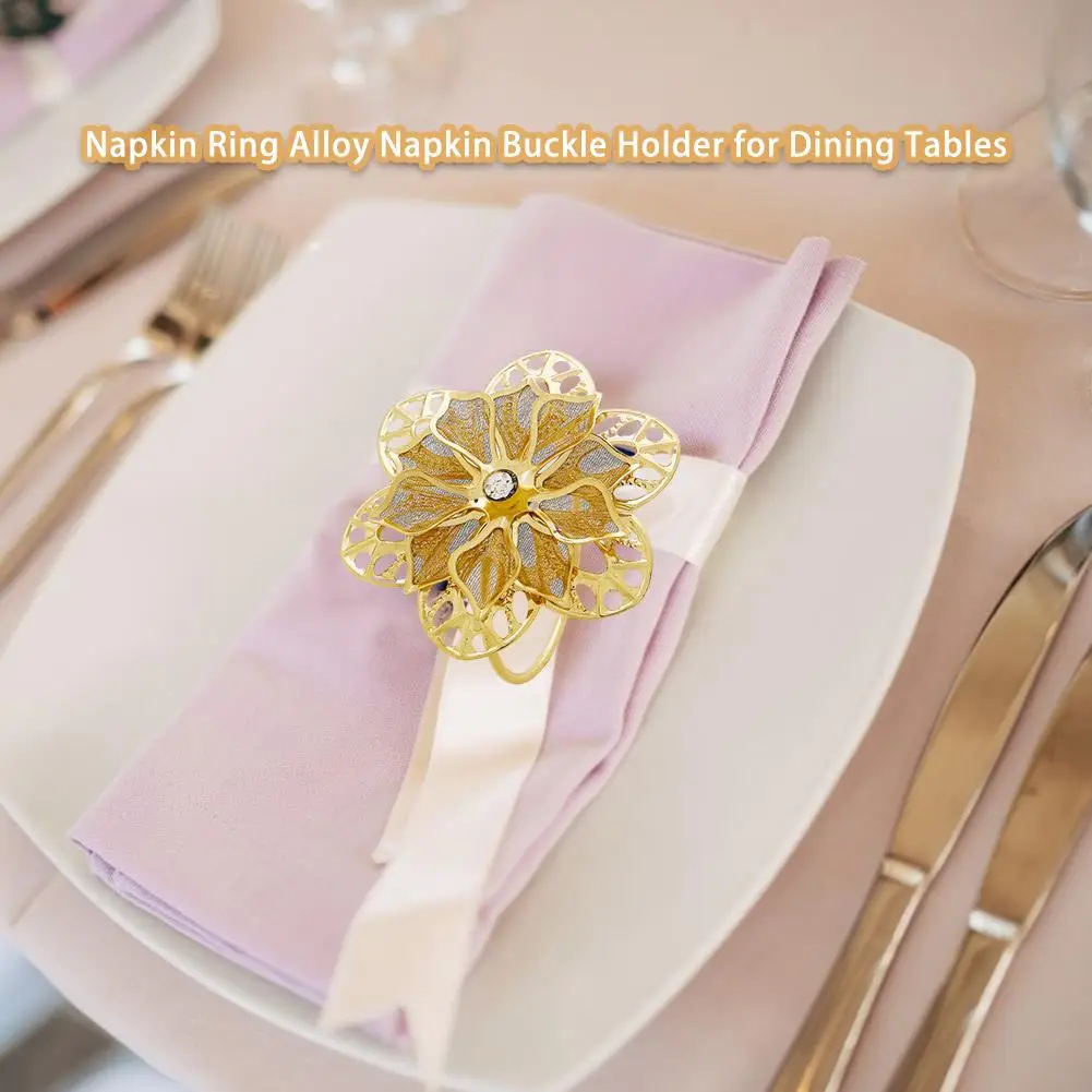 6 шт. кольца для салфеток с вырезами в виде цветов свадьбы банкета обеда вечерние