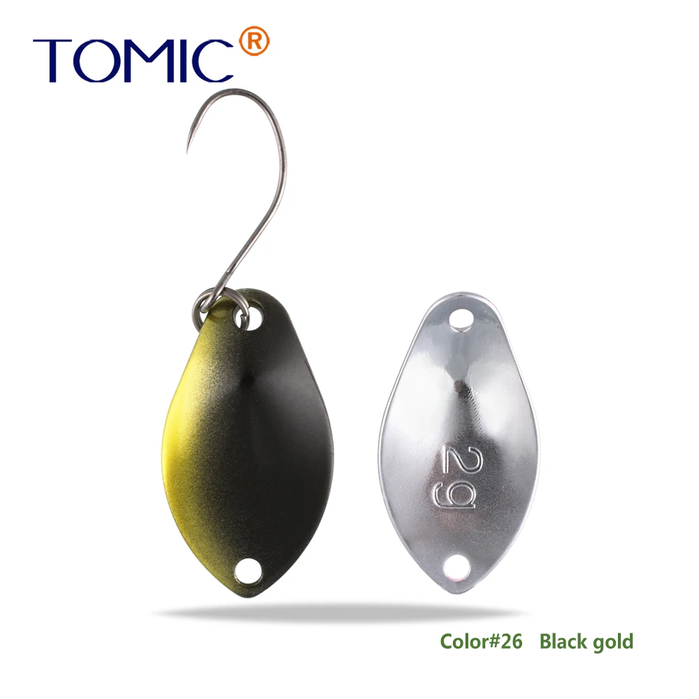 black gold Томик 2 г микро рыболовные приманки латунные форели ложки металлические приманки воблер форель зона pesca Спиннер приманка - Цвет: black gold
