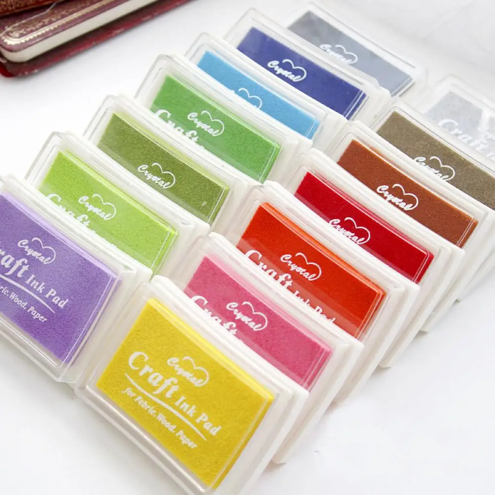 

Chic Child Craft Oil Based DIY Ink Pad for Rubber Stamps Fabric Wood Paper Scrapbooking 8 Colors Inkpad Fingerprint Inkpad