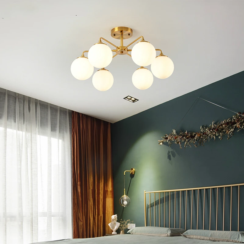 

Modern LED chandelier ceiling Glass ball lamps Nordic hanging lights bedroom lighting fixtures living room suspension luminaires