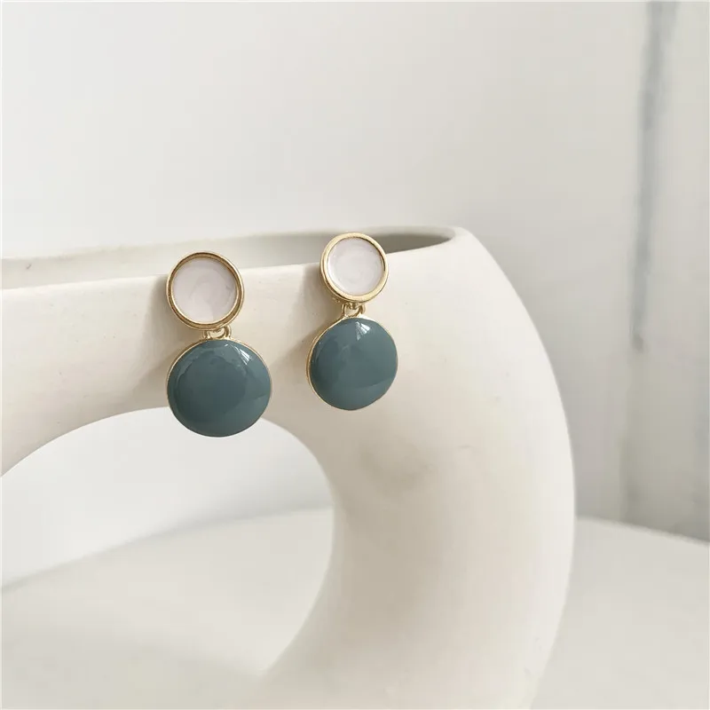 Пара сережек Ruanme модные темпераментные Висячие глазурованные серьги гвоздики