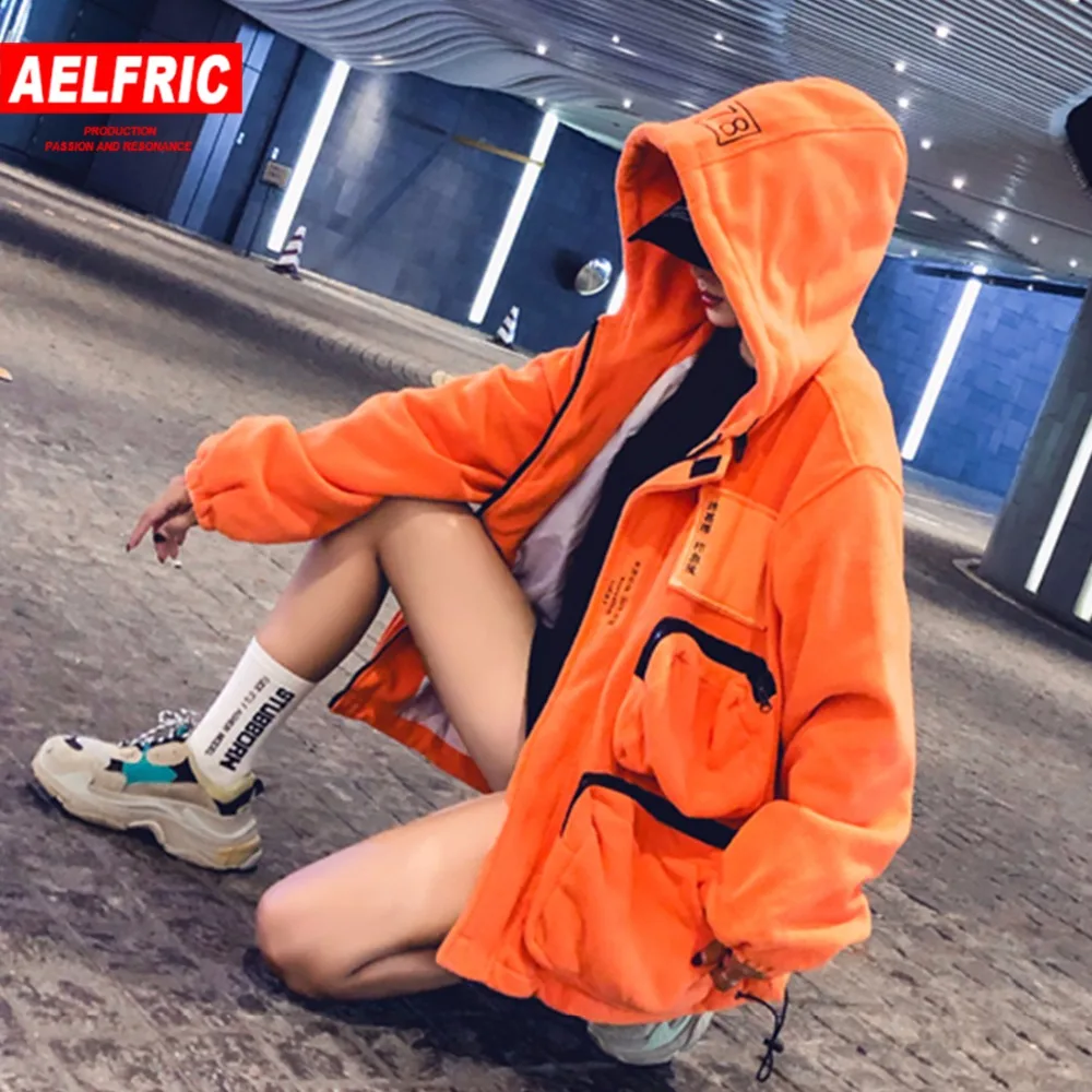 Куртка Aelfric Мужская с капюшоном в стиле хип хоп несколькими карманами теплая