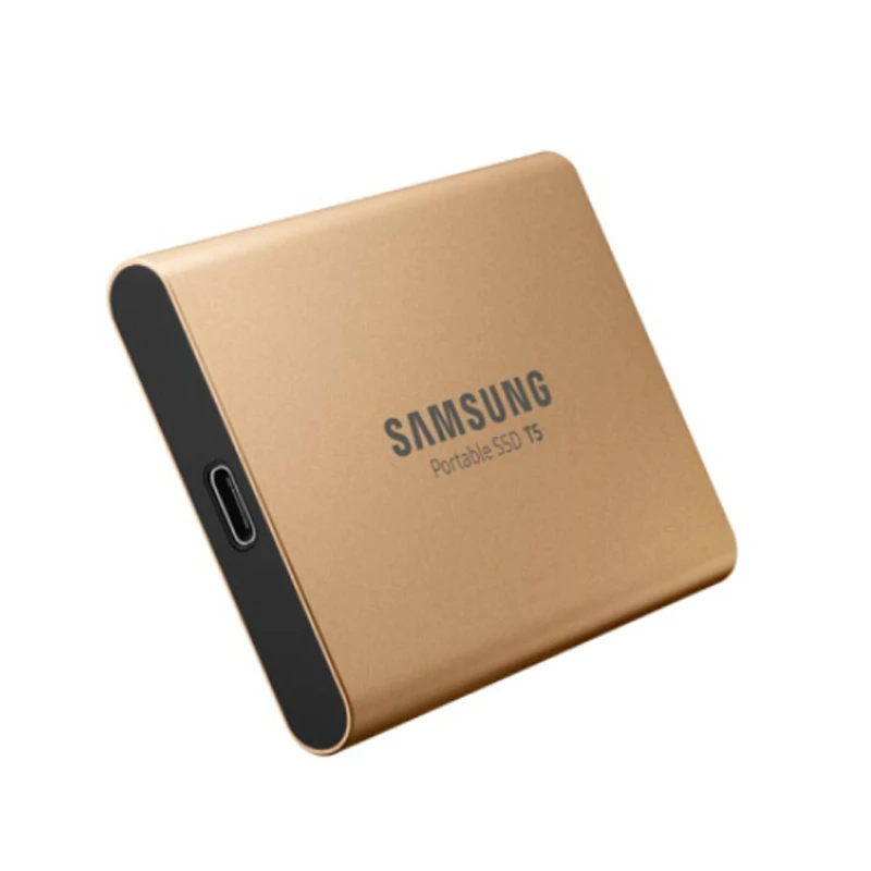 Samsung T5 портативный SSD 250 Гб внешний твердотельный накопитель 500 Гб 1 ТБ жесткий диск HD диско Дуро ssd 2 ТБ Gen2(10 Гбит/с) и назад co - Цвет: Gold