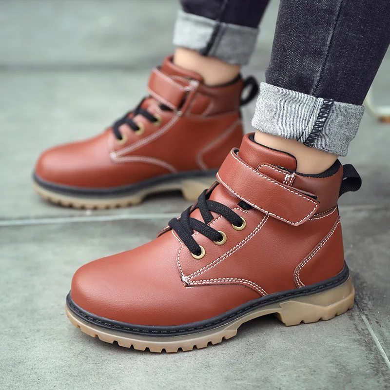 Детские ботильоны Ботинки Martin удобные осенние повседневные мотоботы кожаные