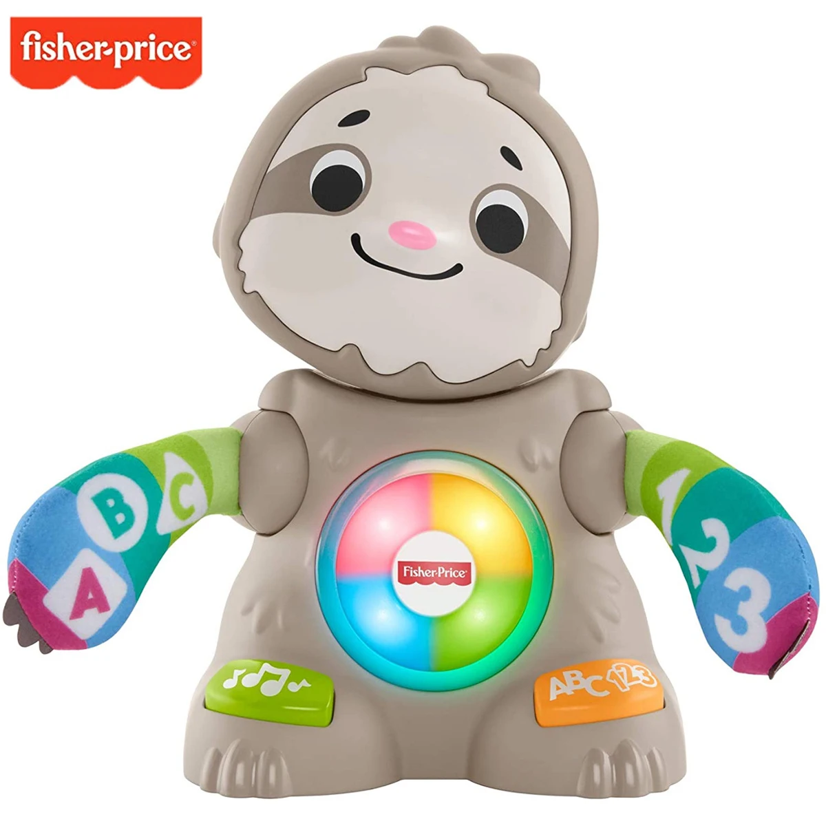 Fisher Price плавное движение Ленивец интерактивные Обучающие игрушки с музыкальными