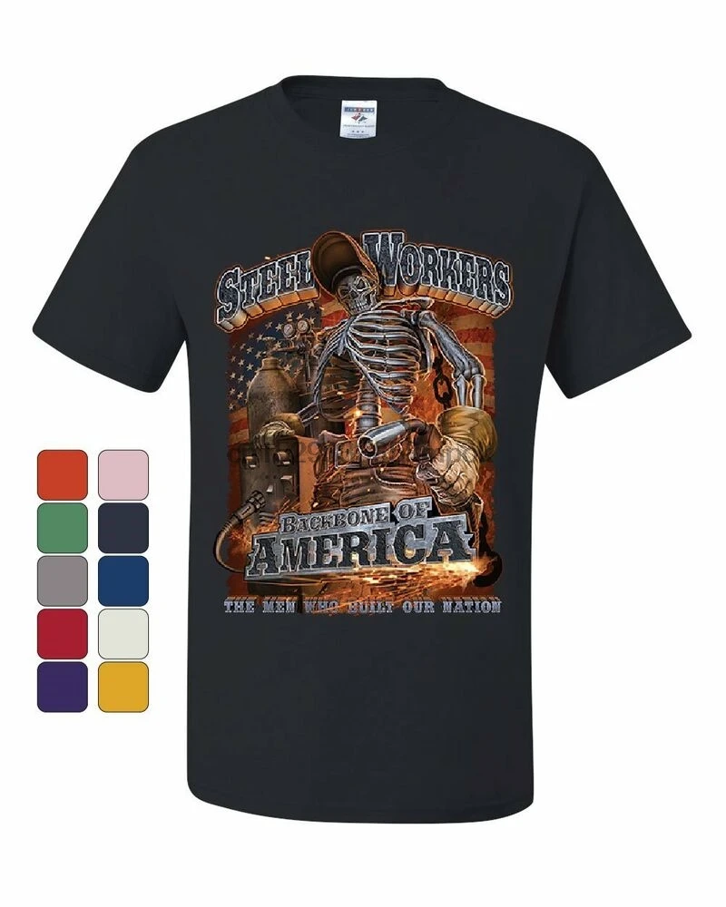 Сталь работников костяк футболка Америка сварки металлического железа | Мужская