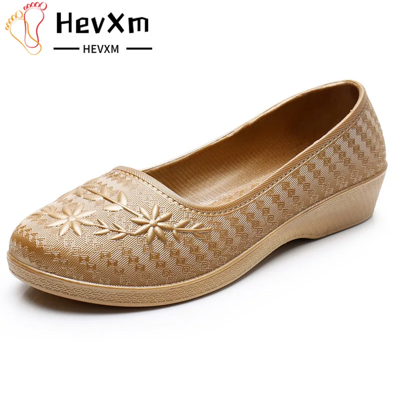 

Women's Four Seasons Fashion Single Shoes Casual Shoes Spring Latest Simple Shallow Mouth Round Head Flat Rain Boots Work Shoes