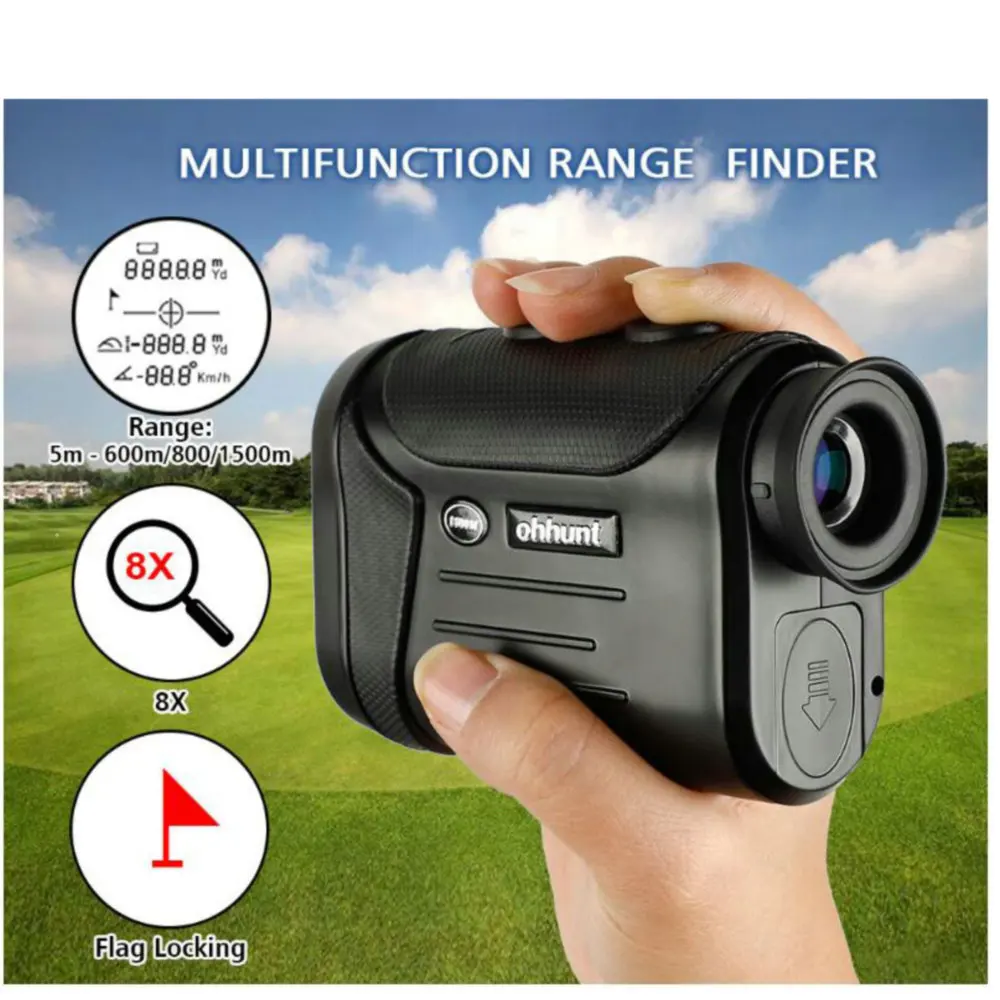 Многофункциональный лазерный дальномер ohhunt 8X 600 м 800 1500 охотничий монокулярный