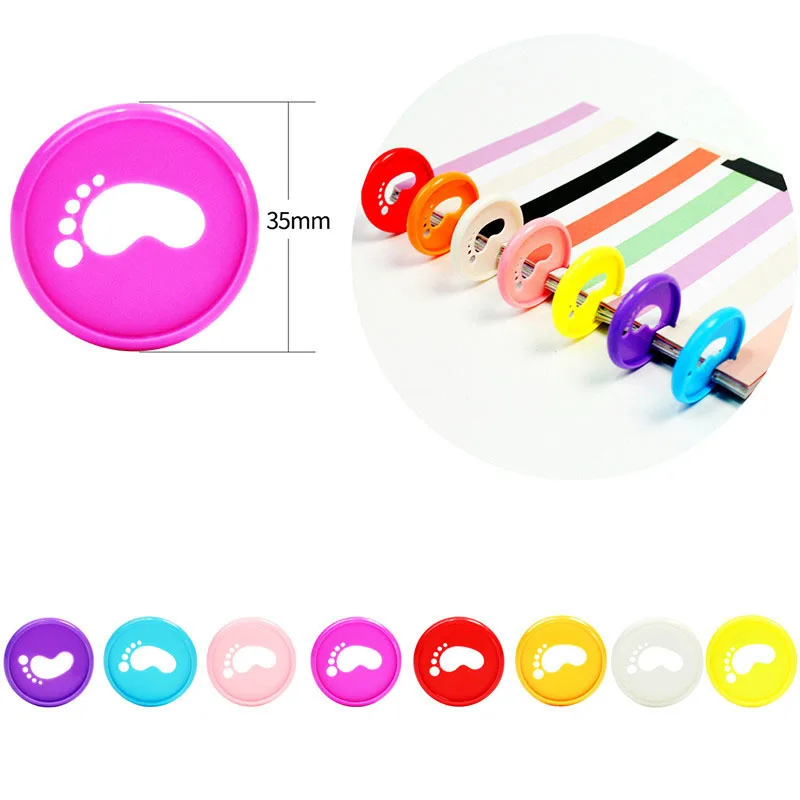 35MM30PCS цветной ножной тип CD пряжка ноутбук переплет кольцо DIY Свободные листья