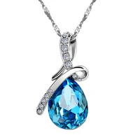 austrian crystal necklace pendants jewellery jewerly necklace elegant women fashion jewelry gift wholesale 6 colors