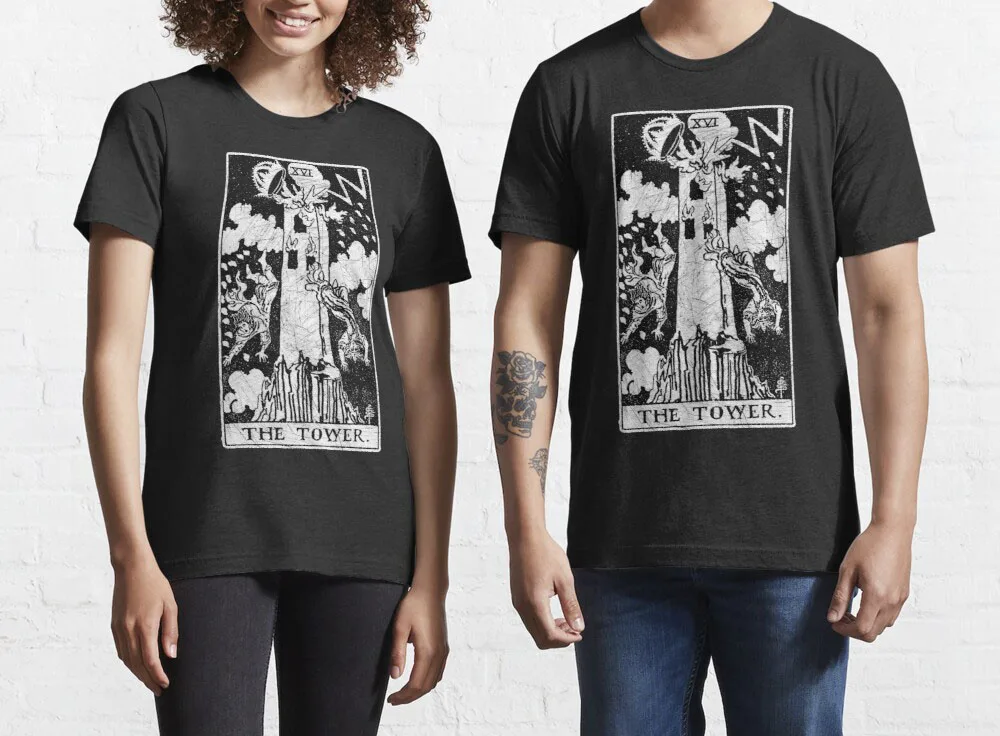 Футболка с изображением башенного Таро карточки мажора Аркана The Tower telling Лидер