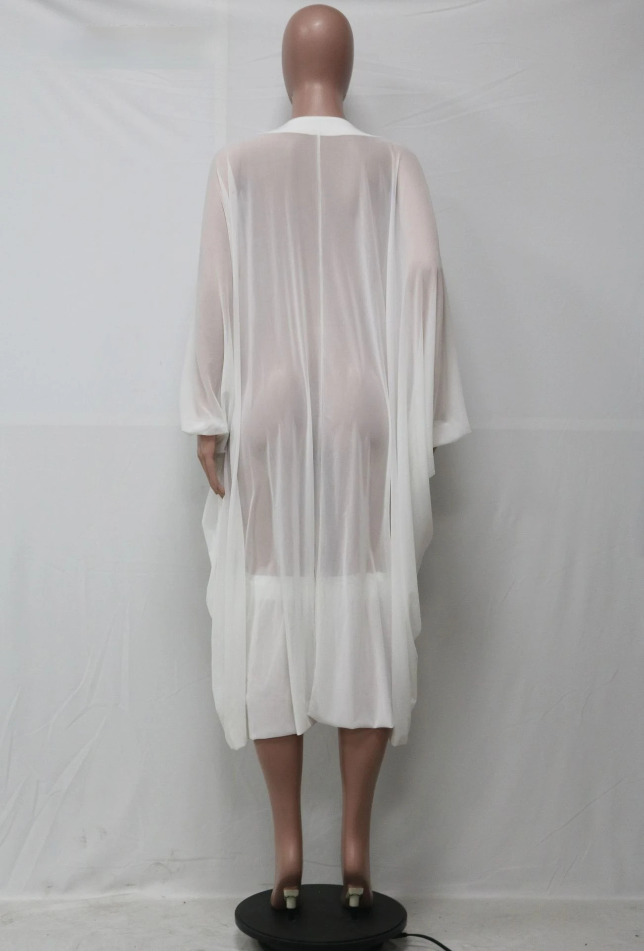 

Mesh Dresses Women See Though Loose Batwing Sleeve Loose Beach Cover-ups Dress Swimwears Cover-Ups Vacation Sexy Sundress