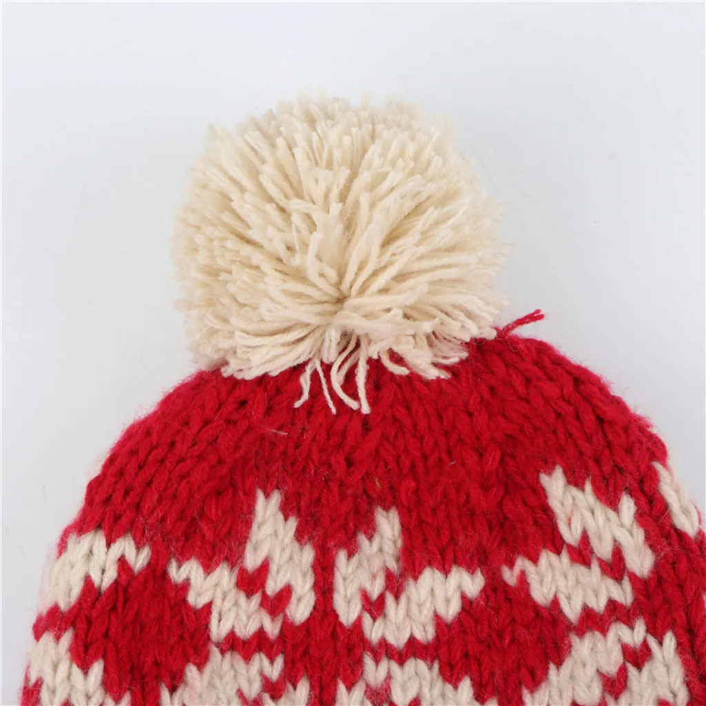 Детский костюм для детей малышей зимняя принт ухи заслонки шапочка маленьких