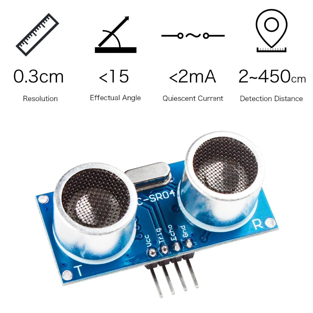 Датчик расстояния HCSR04 для arduino Ультразвуковый детектор волн в мир модуль