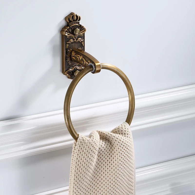 Античный матовый ретро резной набор аксессуаров для ванной комнаты Набор