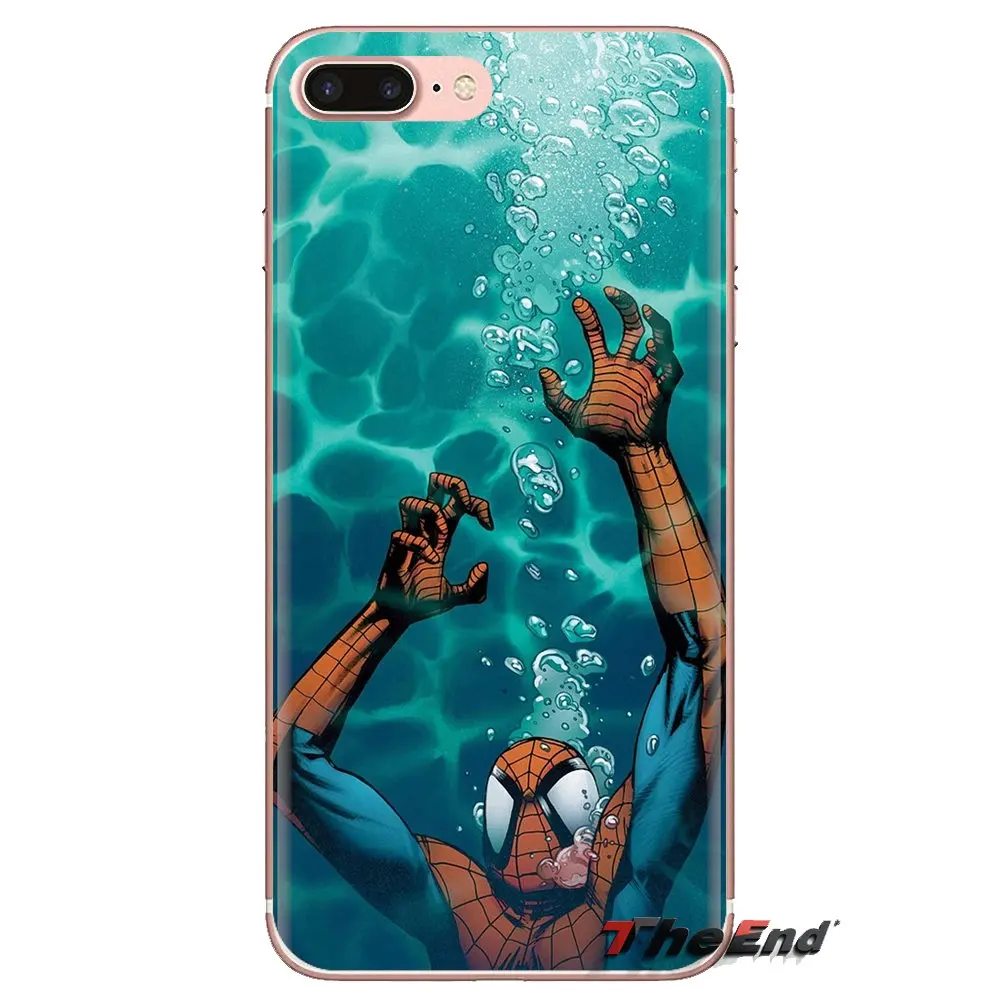 Marvel Comics Spider man For iPod Touch Apple iPhone 4 4S 5 5S SE 5C 6 6S 7 8 X XR XS Plus MAX Transparent Soft Shell Covers |