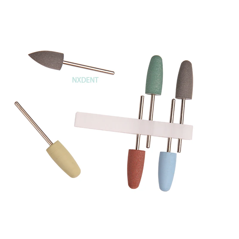 6pcs/set Dental Polishing Polisher Silicone Rubber Grinders Nail Drill Bits for Electric Manicure and Oral Intial Burs | Красота и
