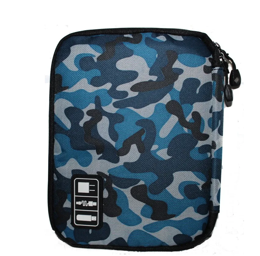 Camouflage Высококачественная нейлоновая Водонепроницаемая дорожная электроника Аксессуары Органайзер сумка чехол для зарядных устройств кабели и т. д., сумка для аксессуаров - Цвет: Camouflage