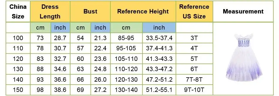 Детские платья принцессы Платье для девочек в стиле аниме Королева Эльза и Анна