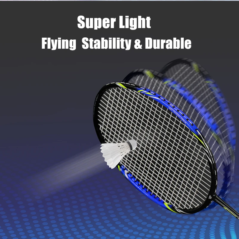 Алюминиевая углеродная ракетка для бадминтона набор уличный спортивный ультра