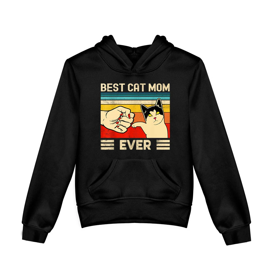 

Best cat dad ever Hoodie Children Funny Hoodie Boys&Girls Long Sleeve Hooded Sweatshirts Casual Streetwear Kids Clothes