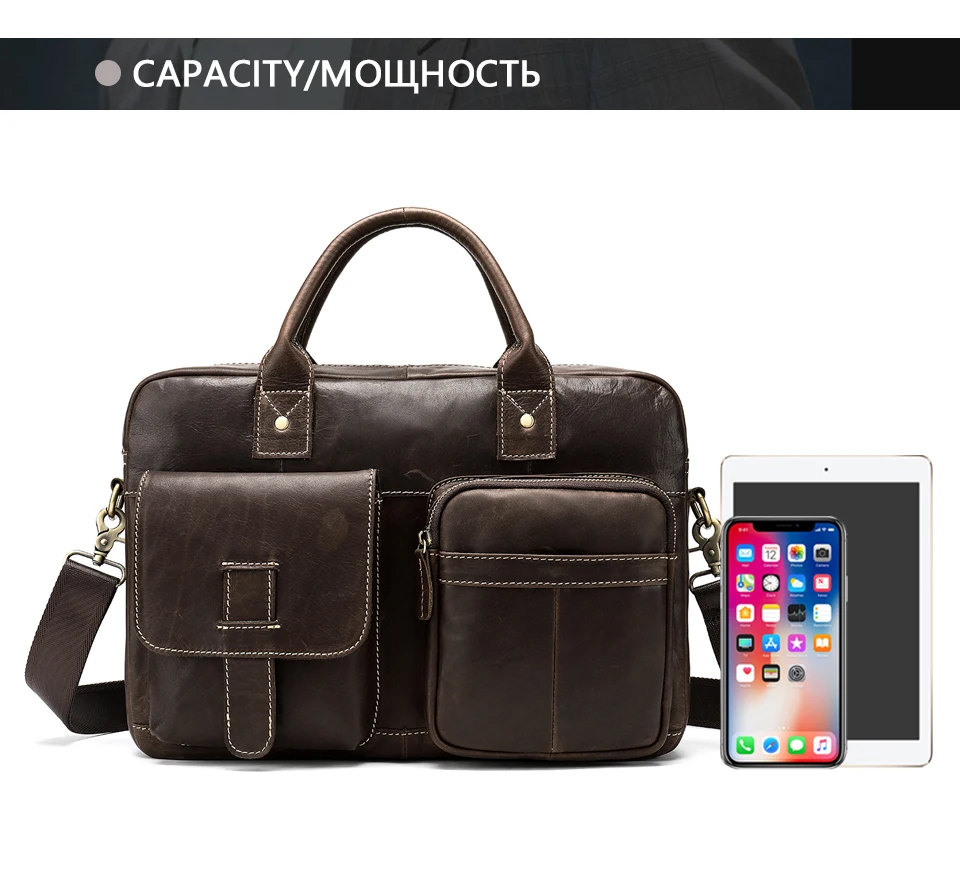 WESTAL, деловой мужской портфель, сумка, мужские сумки из натуральной кожи, 14 дюймов, сумка для ноутбука, кожаный мужской портфель, офисные/Компьютерные сумки 8002