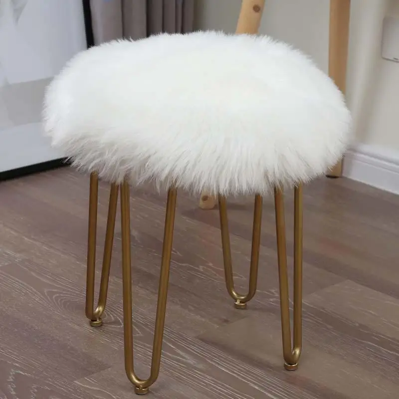 50 удлиненном плюше Круглая подушка для сиденья макияжа стул барный из пушистого