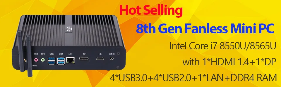 I25 безвентиляторный промышленный ПК мини компьютеры IPC Windows 10 Pro Linux Ubuntu Intel J1900 2 Lan 2 RS422 RS485 Watchdog 3g/4G WiFi
