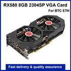 Видеокарта XFX RX 580, 8 ГБ, AMD Radeon RX580, 8 ГБ, 2304SP, VGA-карта, графический процессор, настольный компьютер, игровой дисплей, PUBG