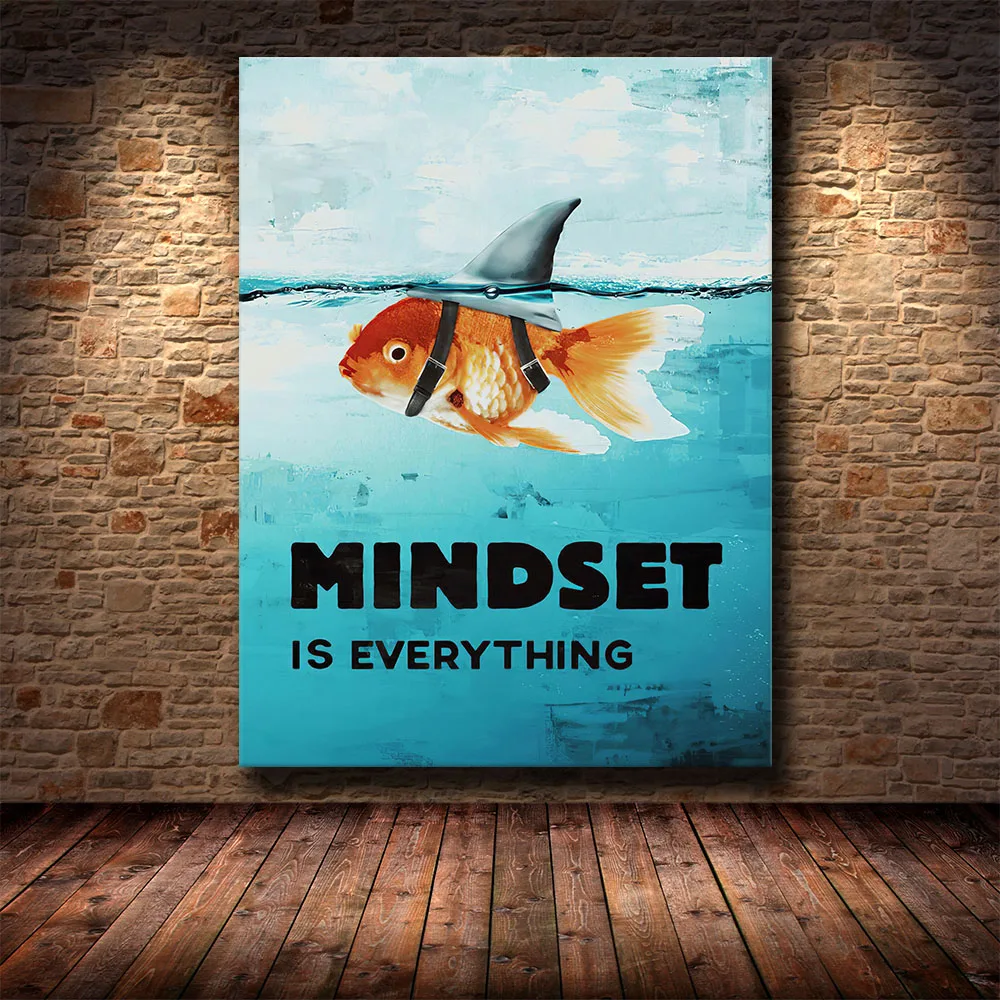 Картина на холсте Mindset Is All Постер вдохновения настенное художественное