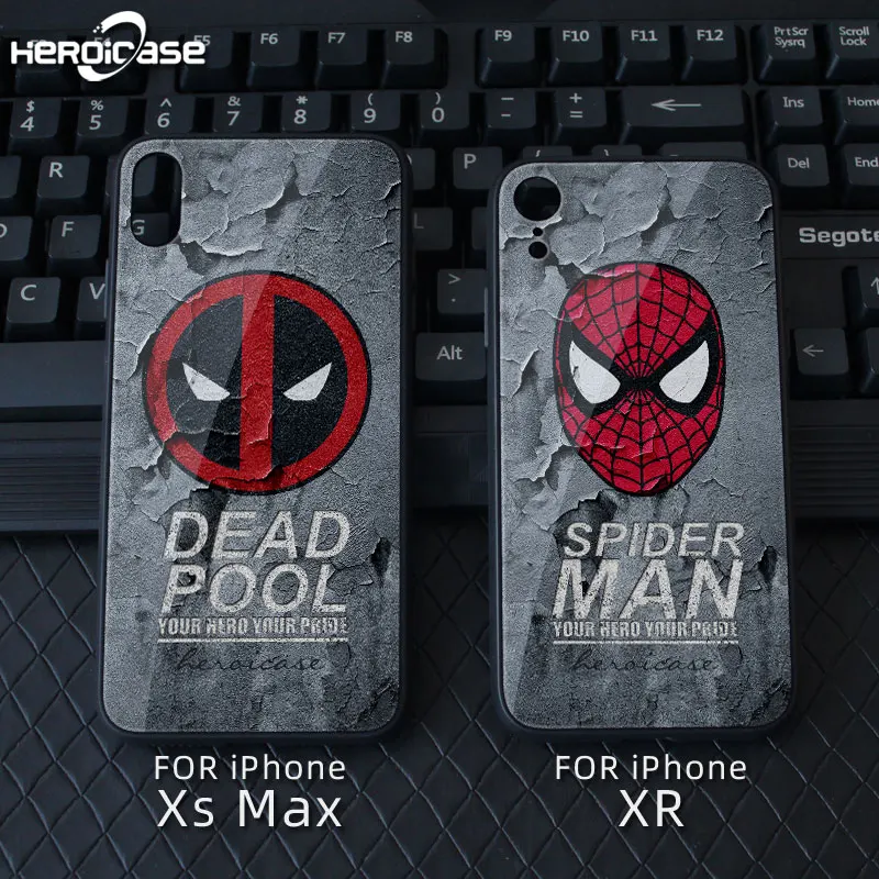 Чехлы для телефонов iPhone 11 Pro Железный Человек паук Бэтмен Супермен симпатичный