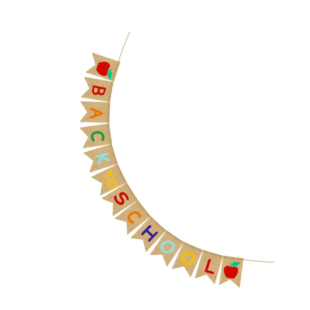 1PC Graduation Apple Patterns Bunting Ceremony Party Decor BACK TO SCHOOL Alphabet Printing Banners Creative | Дом и сад