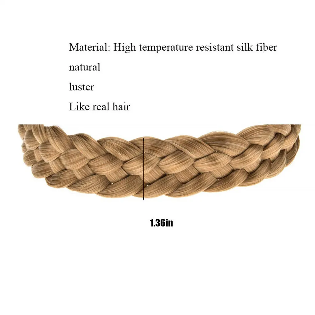

Fashion Synthetic Wigtwist Hair Bands Fashion Braids Hair Accessories Women Bohemian Plait Elastic Headband Stretch Bandana