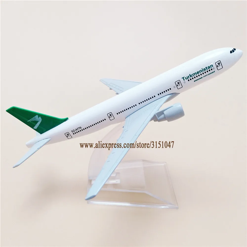 16 см модель воздушного самолета из металлического сплава Turkmenistan B777 Airways Aircraft Boeing