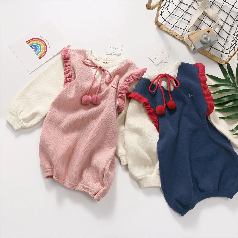 Tonytaobaby/осенне-зимняя одежда; Новая детская одежда; хлопковый свитер в школьном стиле; свитер для маленьких девочек