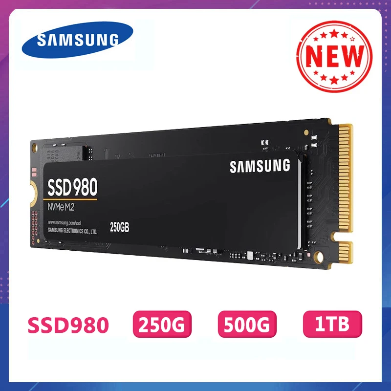 SAMSUNG 980 NVMe M.2 SSD 250GB 500GB 1TB Internal Solid State Drive Hard Disk TLC PCIe Gen 3.0 x 4, NVMe 1.4 for Desktop PC