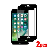 2pcs for iphone 6 6s 7 8 plus full coverage tempered glass phone screen protector protective guard film 2 5d 9h hardness
