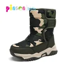 PINSEN 2022 зимние детские ботинки для мальчиков ботинки для снега обувь для родителей и детей теплая детская обувь с плюшевой подошвой снежные ботинки для мальчиков и девочек